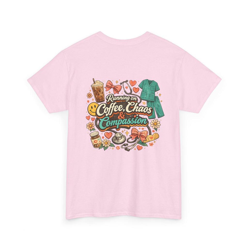 Coffee, chaos and compassion Heavy Cotton Tee