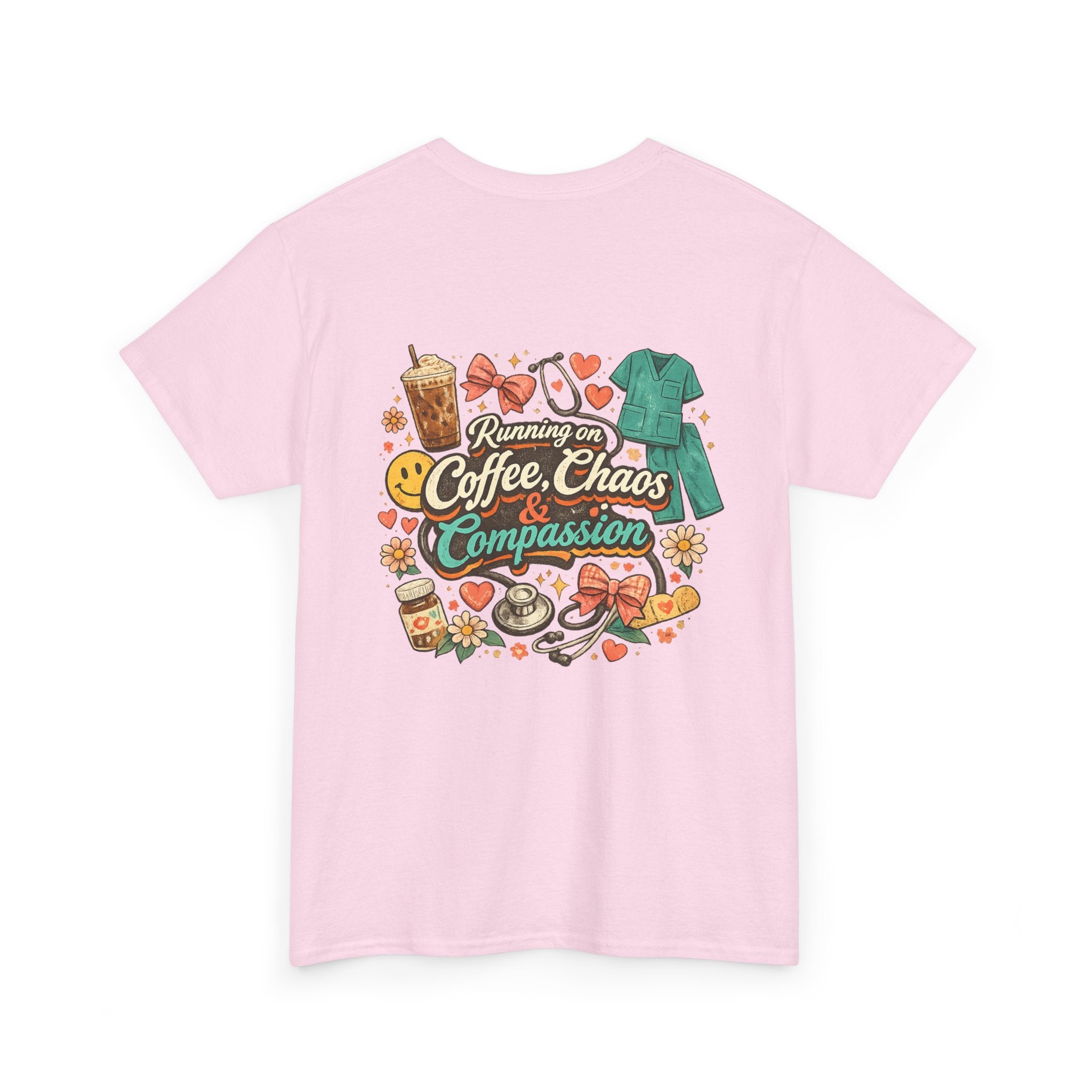Coffee, chaos and compassion Heavy Cotton Tee