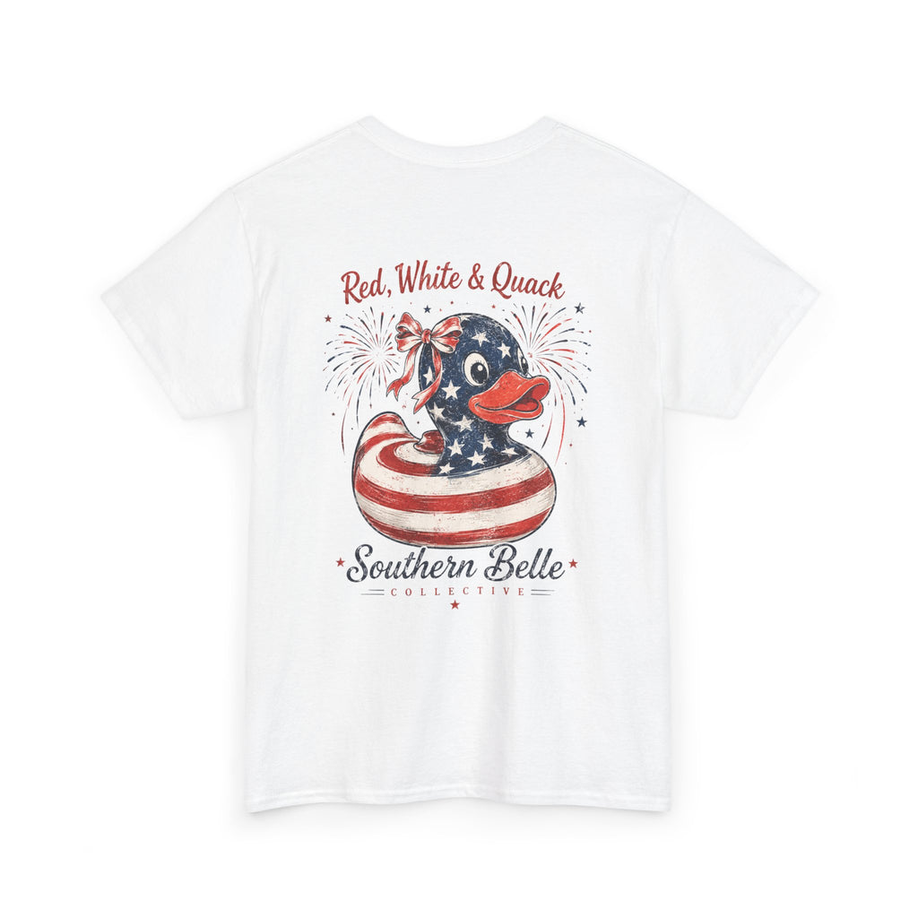 Red White & Quack Heavy Cotton Tee