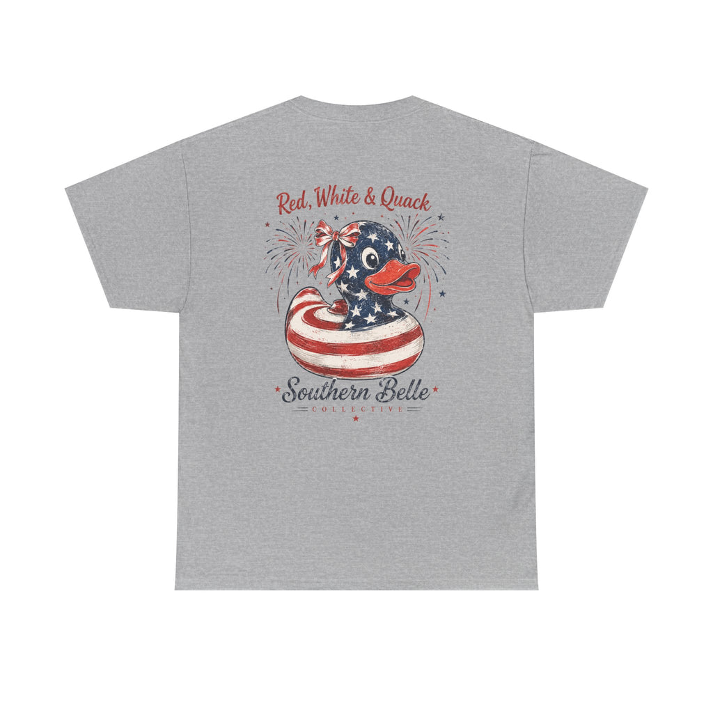 Red White & Quack Heavy Cotton Tee