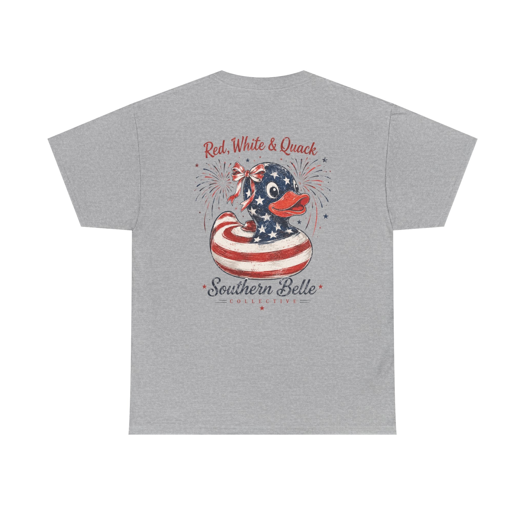 Red White & Quack Heavy Cotton Tee