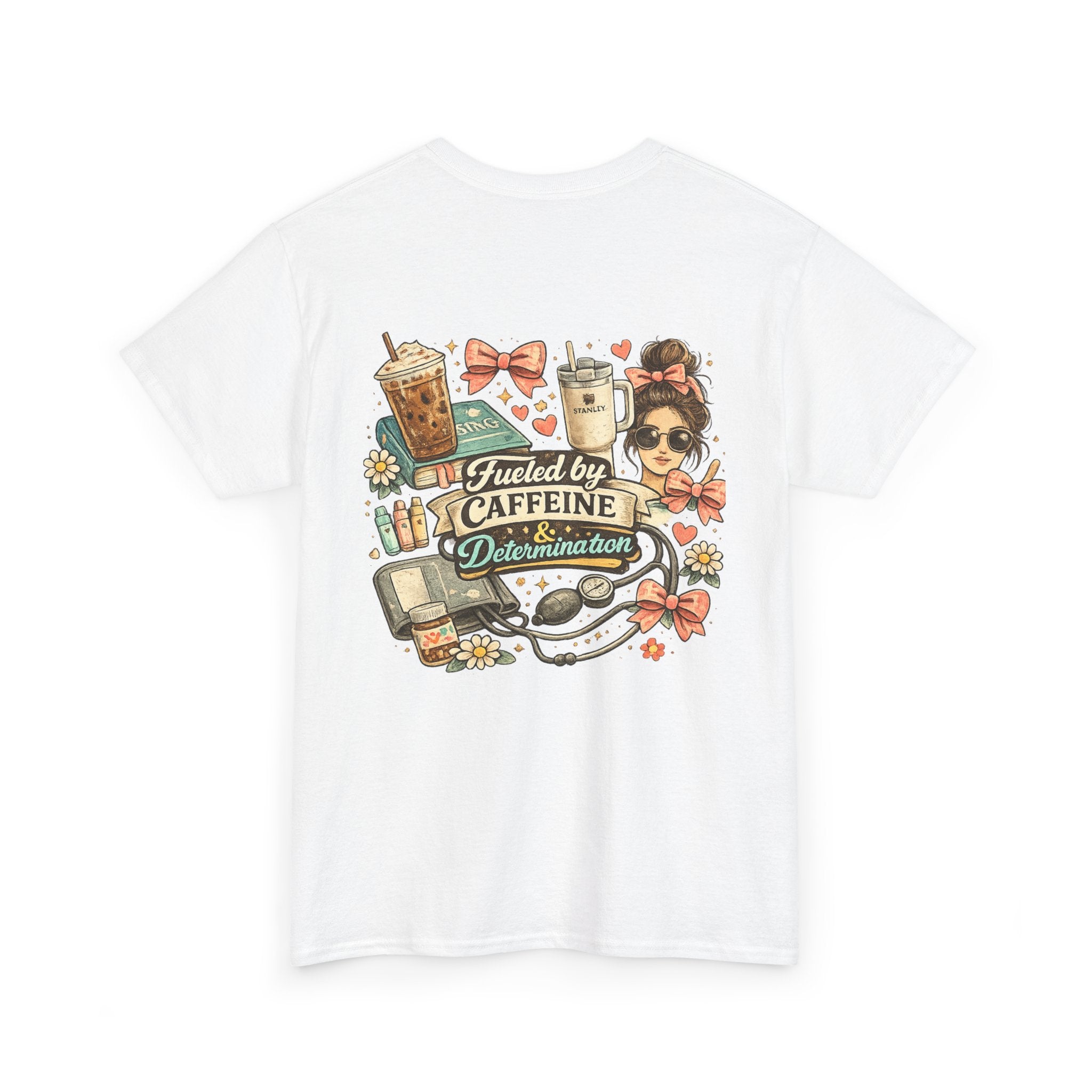 Caffeine & Determination Heavy Cotton Tee