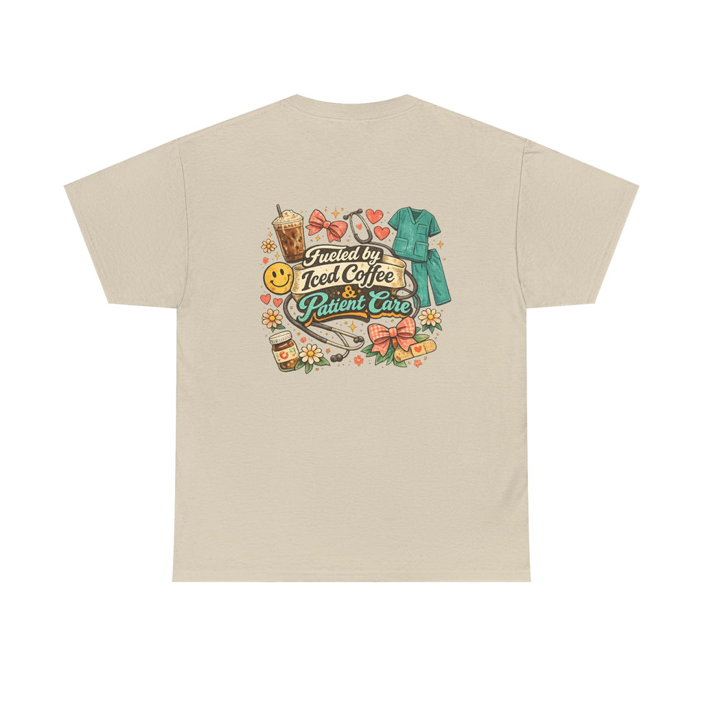 Fueled By Coffee and Care Heavy Cotton Tee