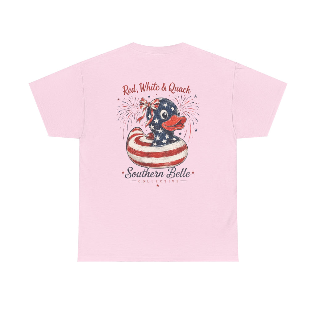 Red White & Quack Heavy Cotton Tee