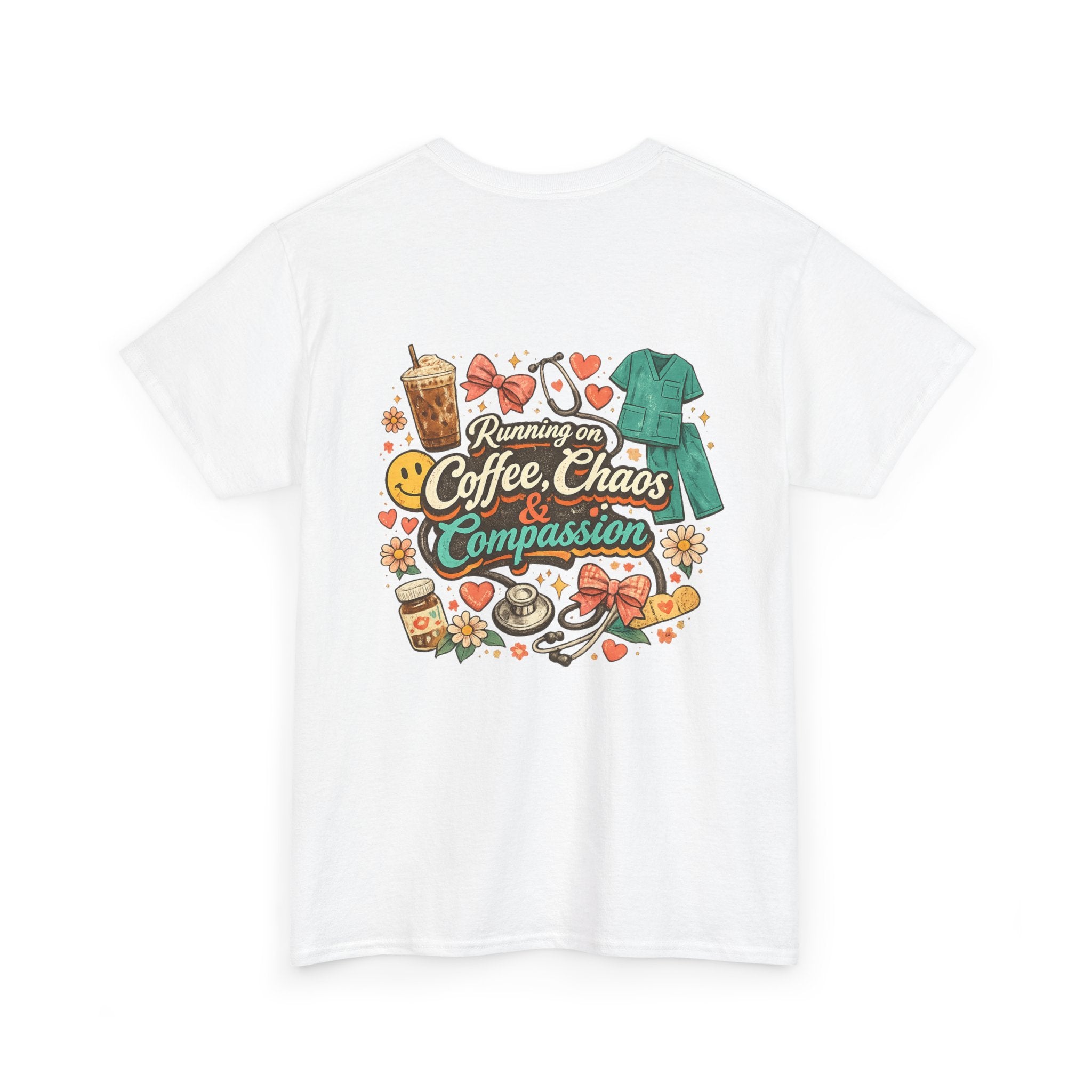 Coffee, chaos and compassion Heavy Cotton Tee