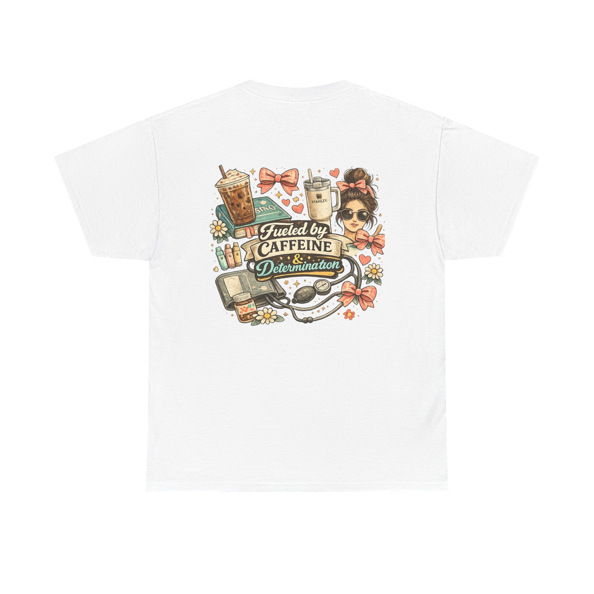 Caffeine & Determination Heavy Cotton Tee