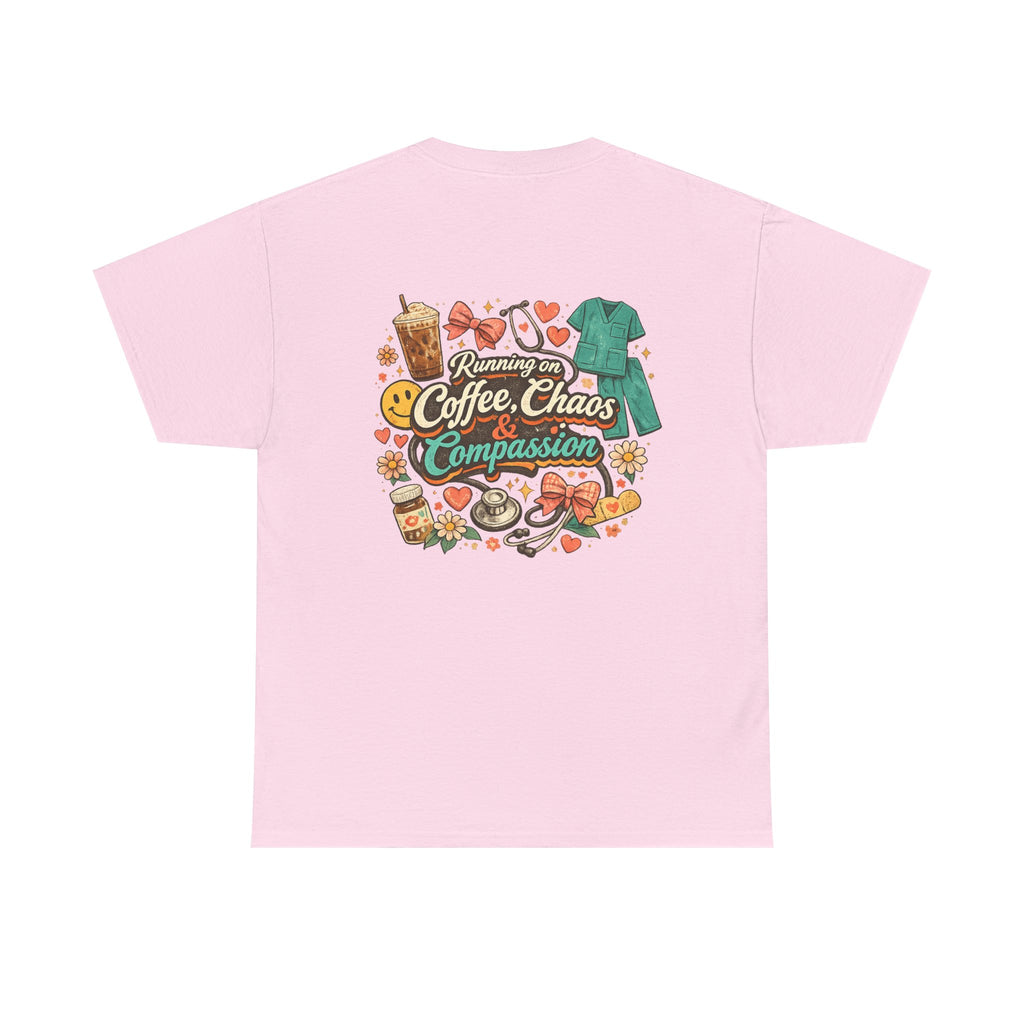 Coffee, chaos and compassion Heavy Cotton Tee
