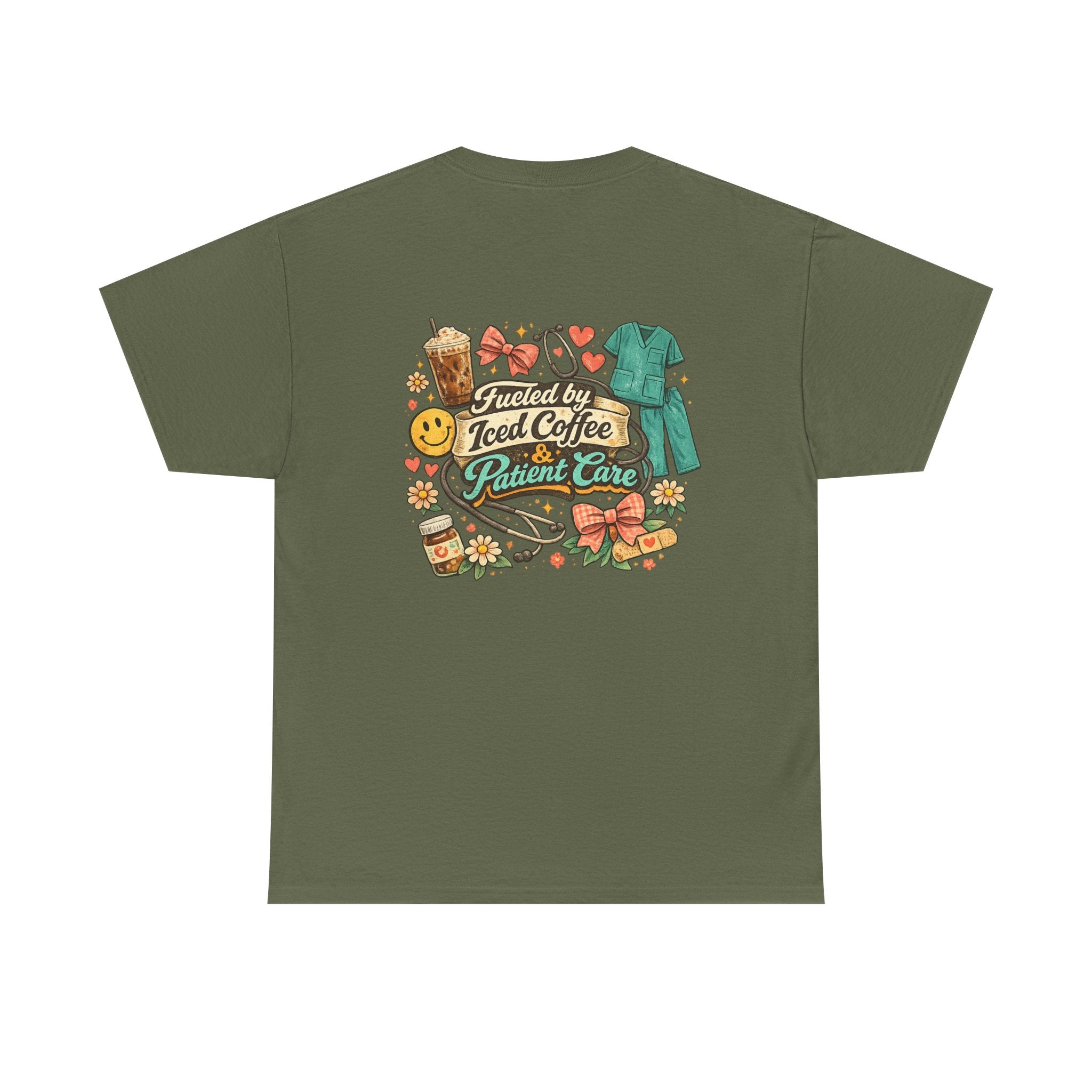Fueled By Coffee and Care Heavy Cotton Tee