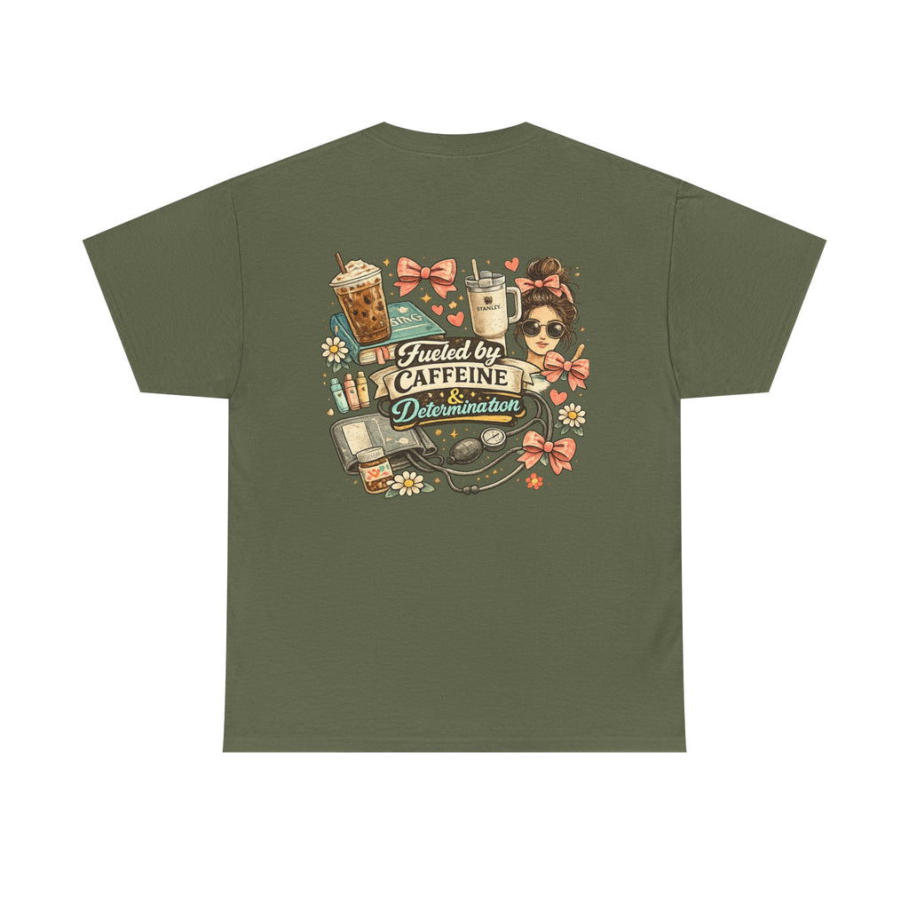 Caffeine & Determination Heavy Cotton Tee