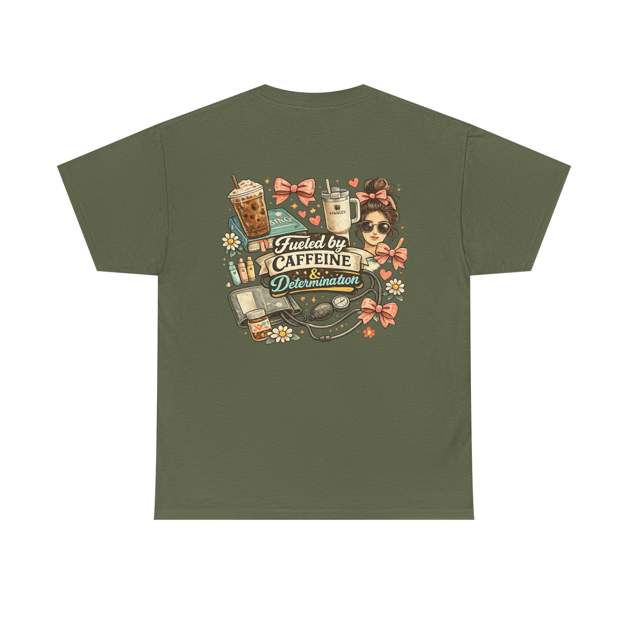 Caffeine & Determination Heavy Cotton Tee