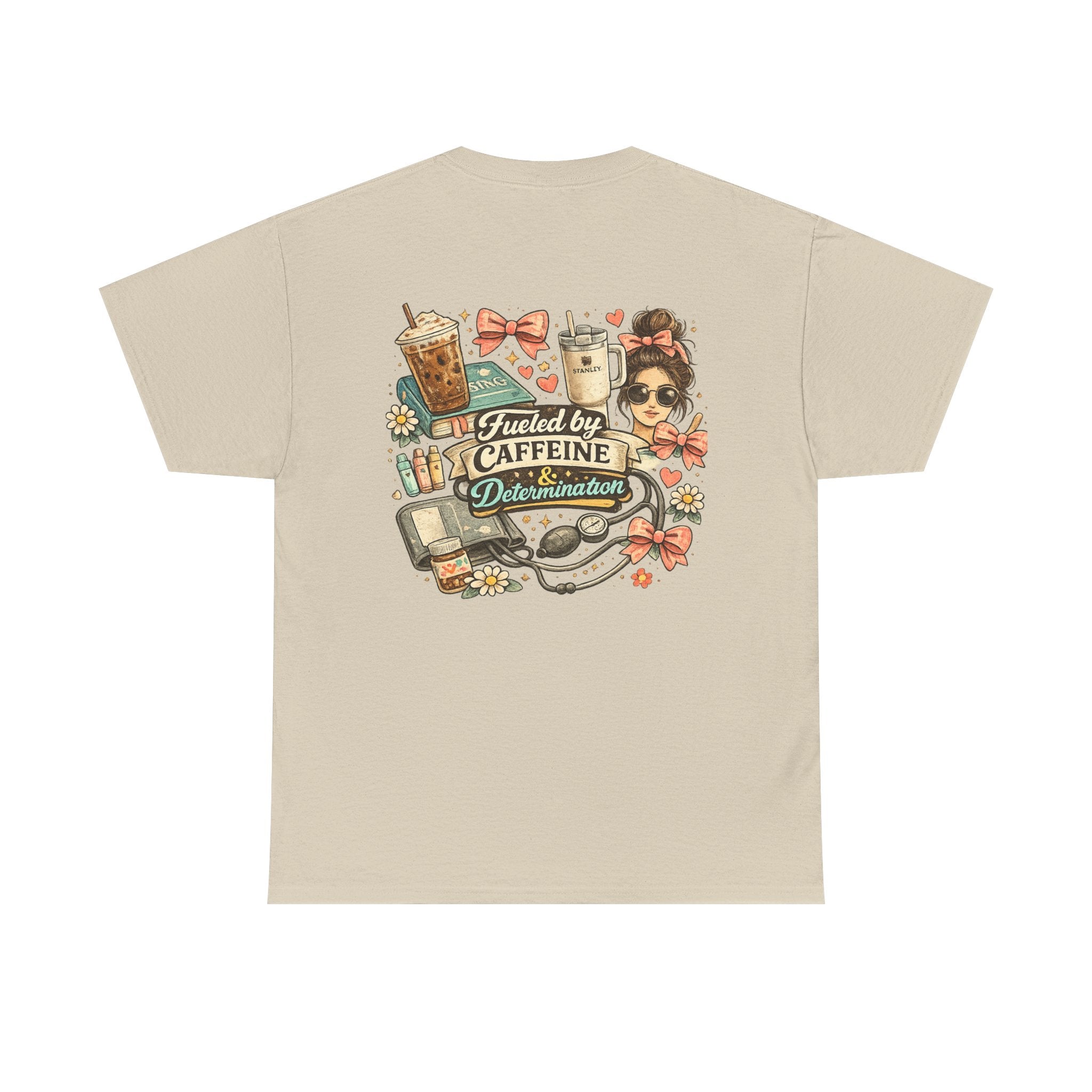 Caffeine & Determination Heavy Cotton Tee