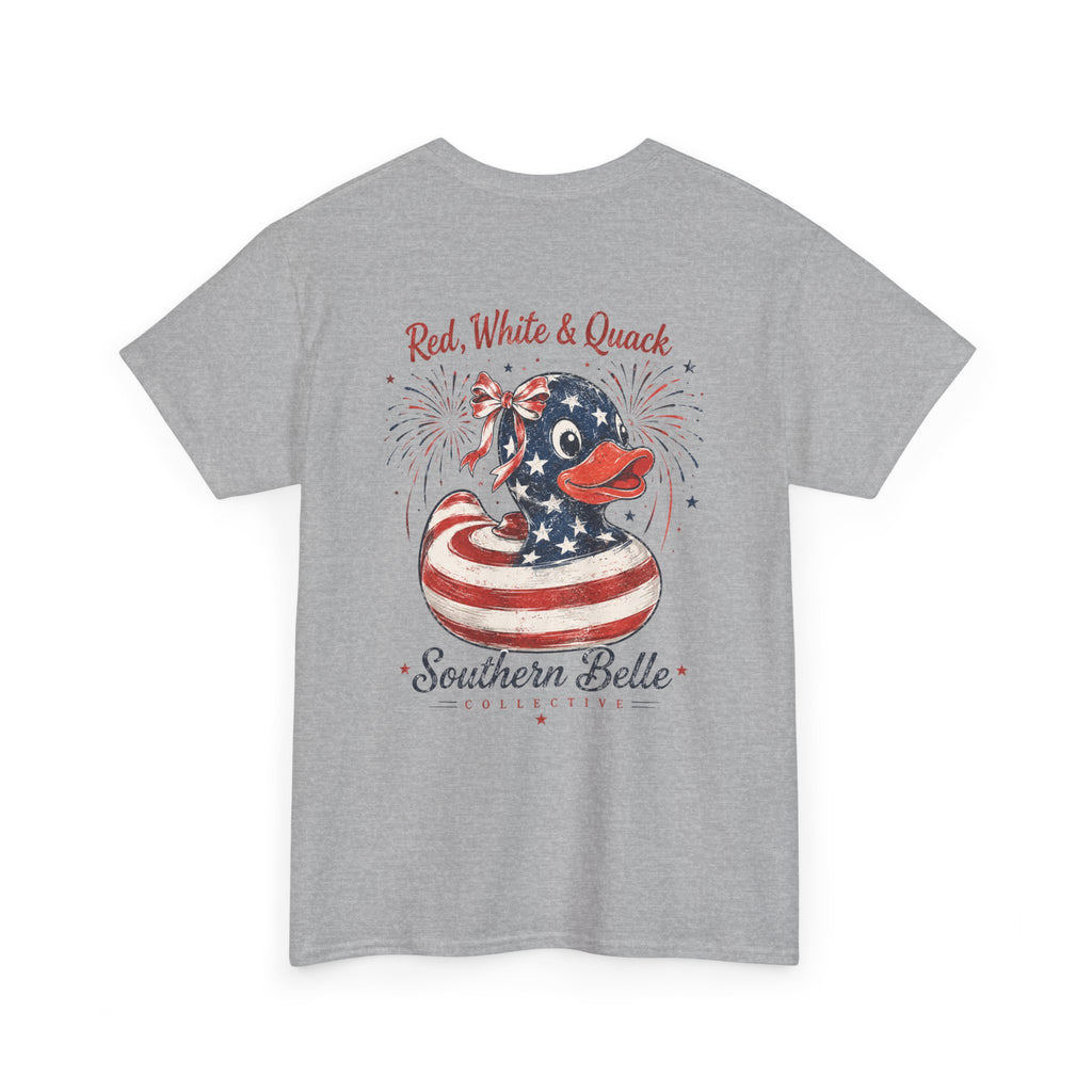 Red White & Quack Heavy Cotton Tee