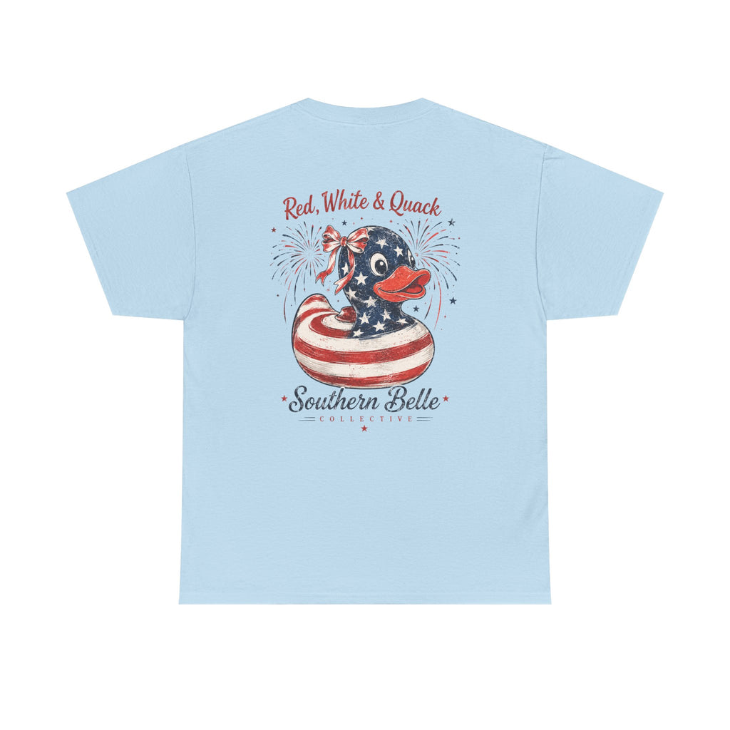 Red White & Quack Heavy Cotton Tee