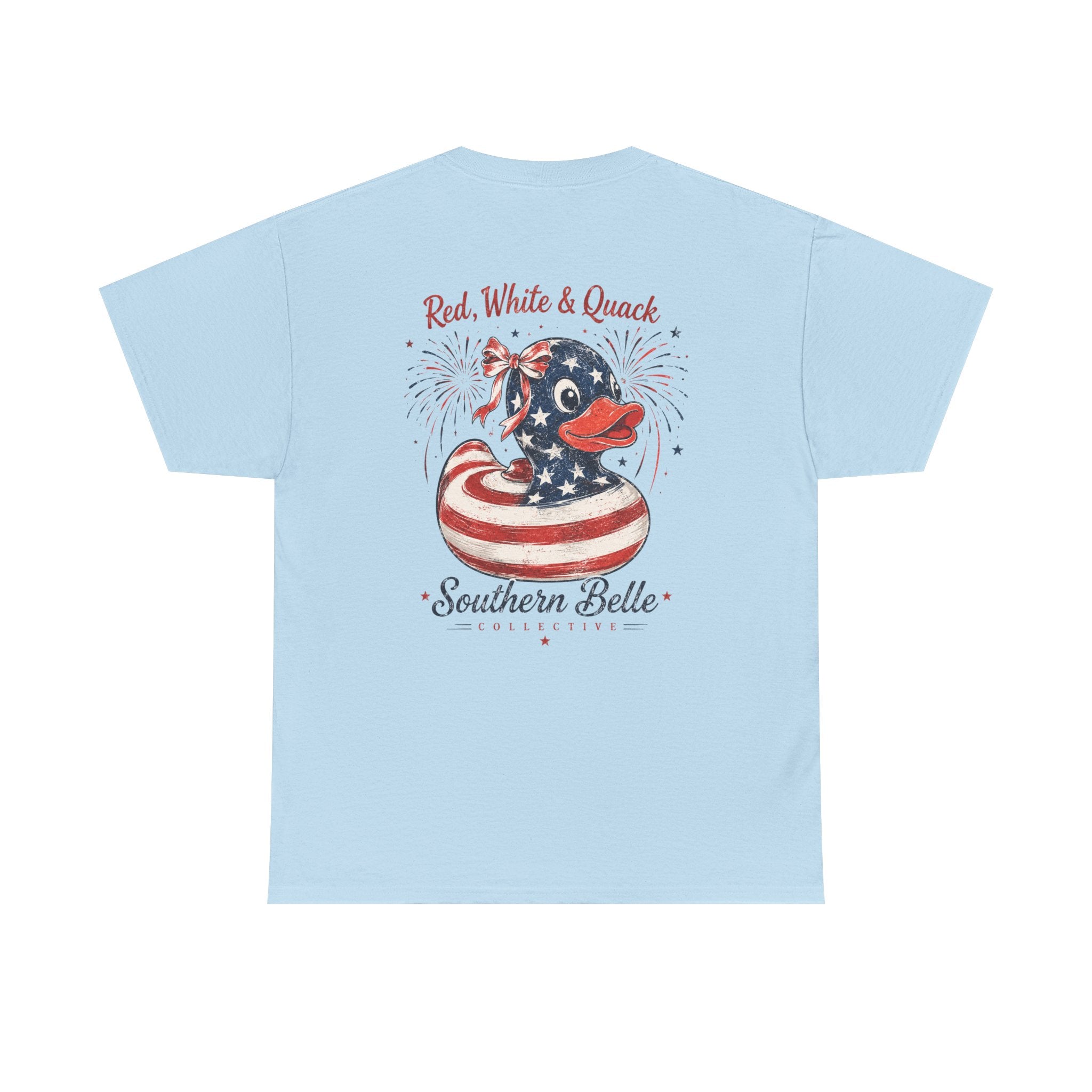 Red White & Quack Heavy Cotton Tee