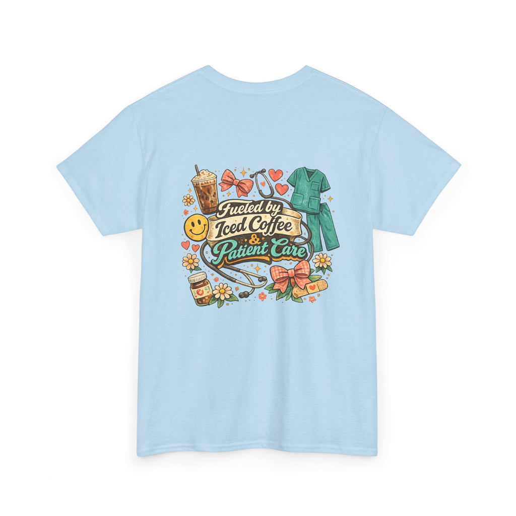 Fueled By Coffee and Care Heavy Cotton Tee