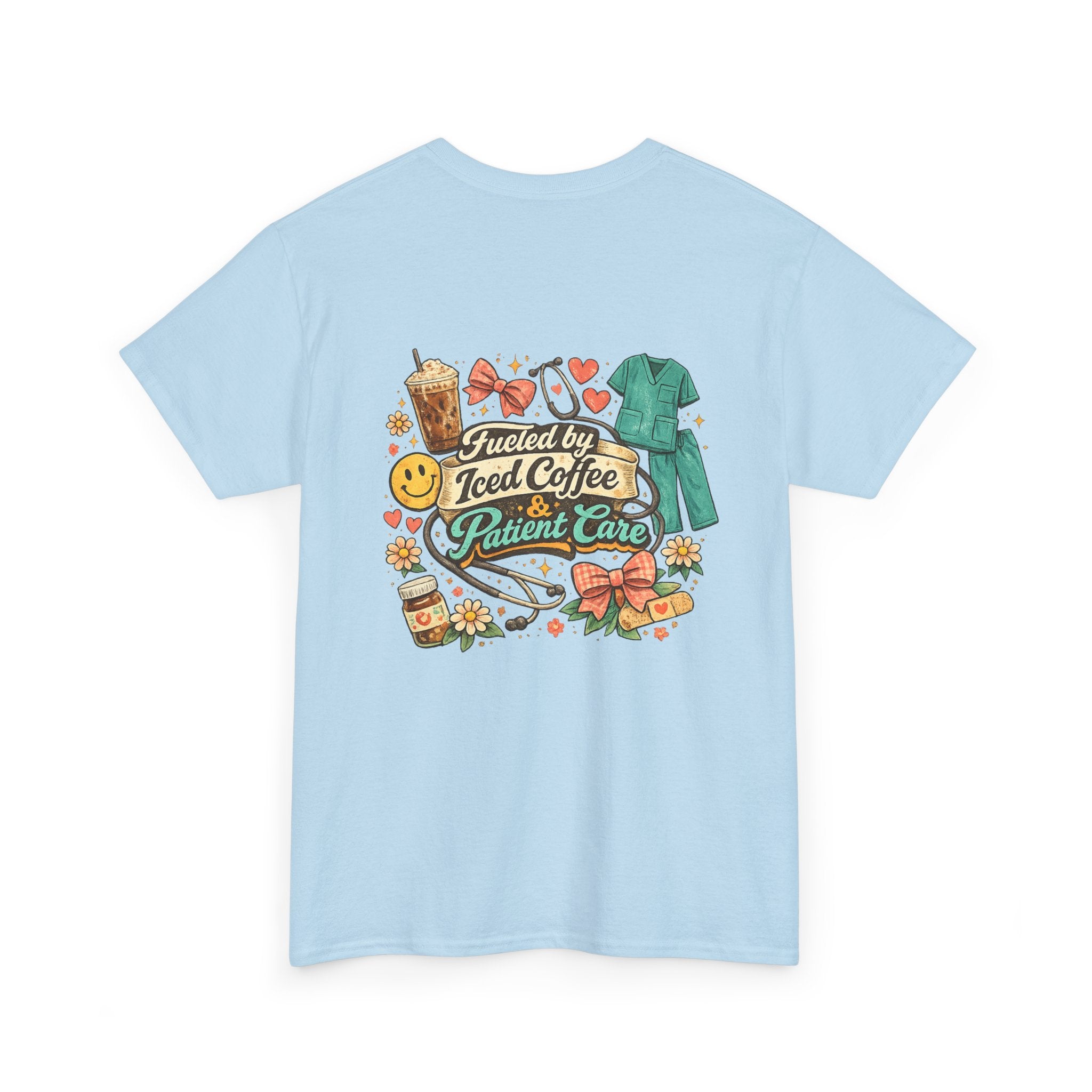 Fueled By Coffee and Care Heavy Cotton Tee