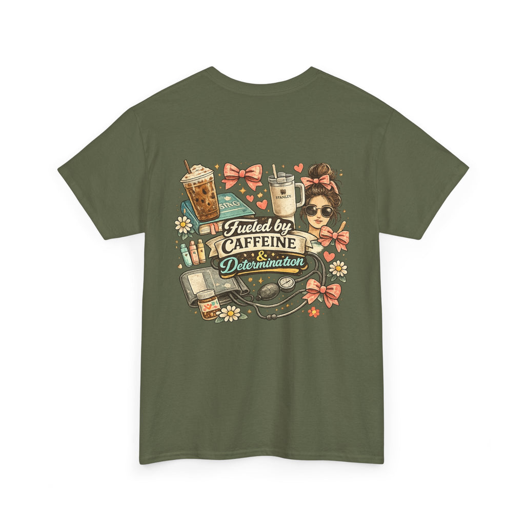 Caffeine & Determination Heavy Cotton Tee