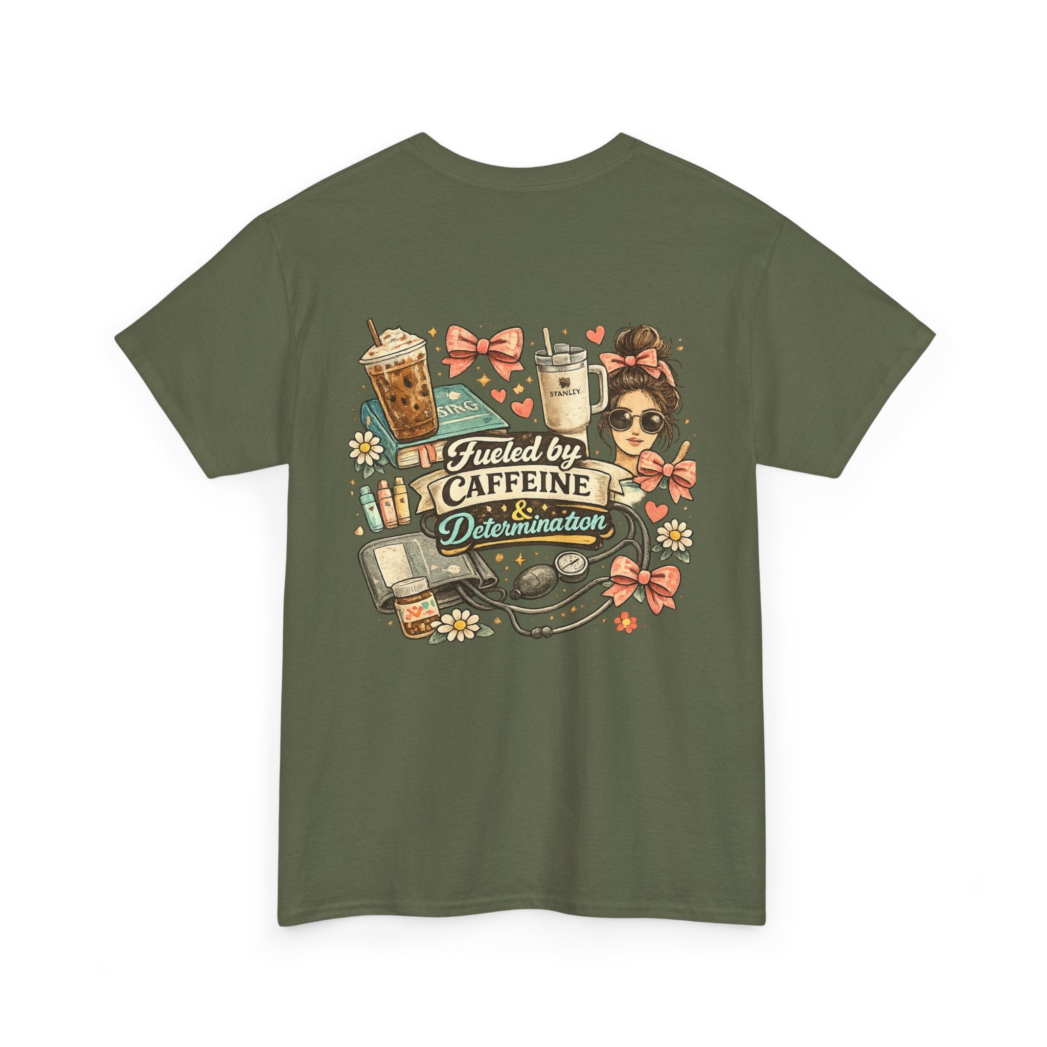 Caffeine & Determination Heavy Cotton Tee