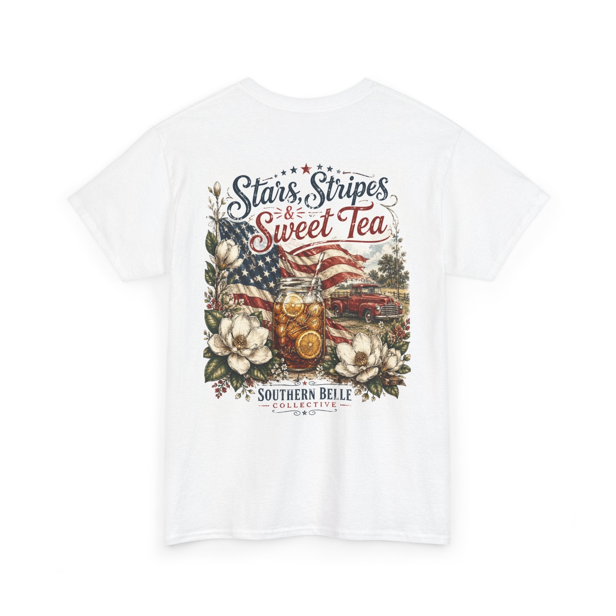 Stars Stripes and Sweet Tea Heavy Cotton Tee