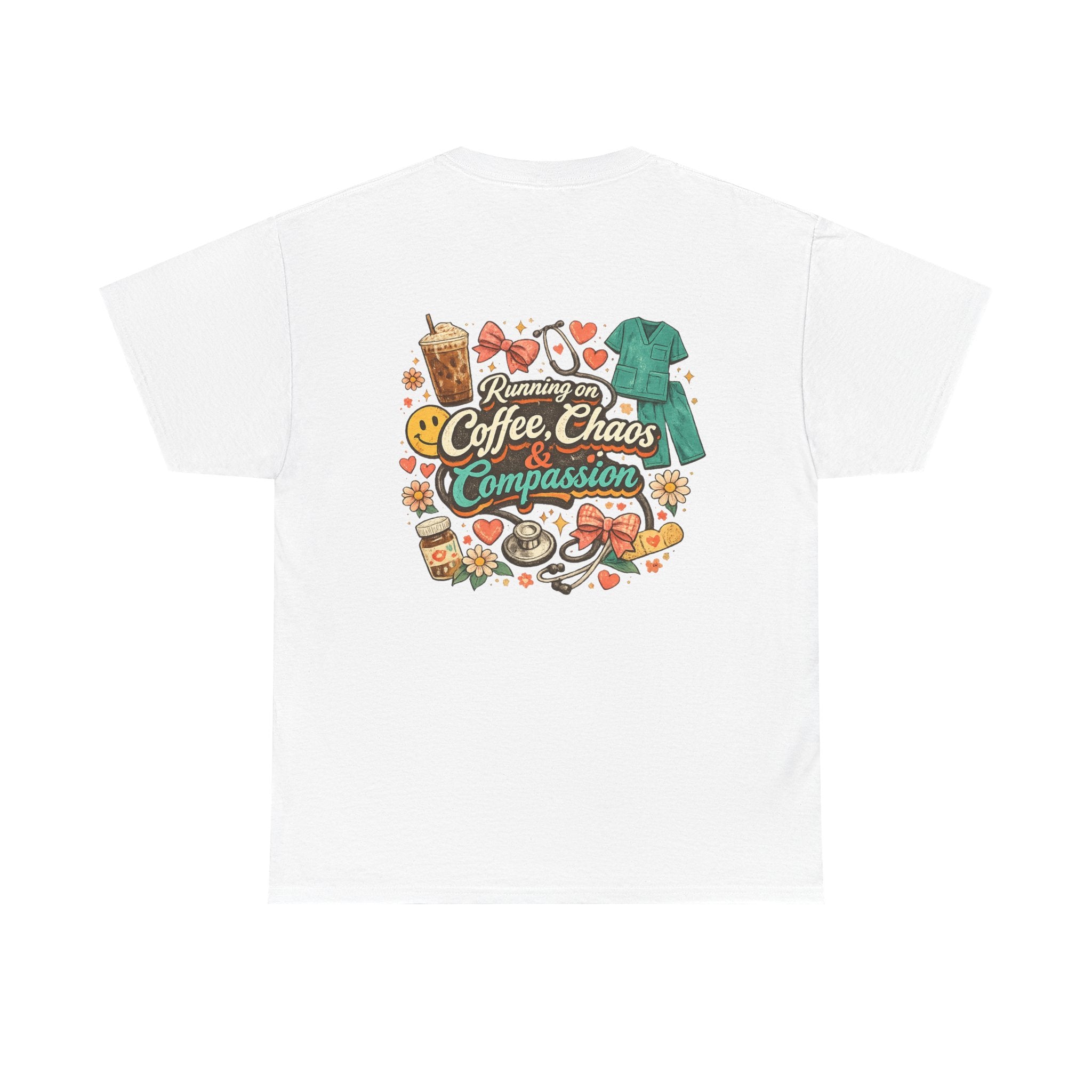 Coffee, chaos and compassion Heavy Cotton Tee