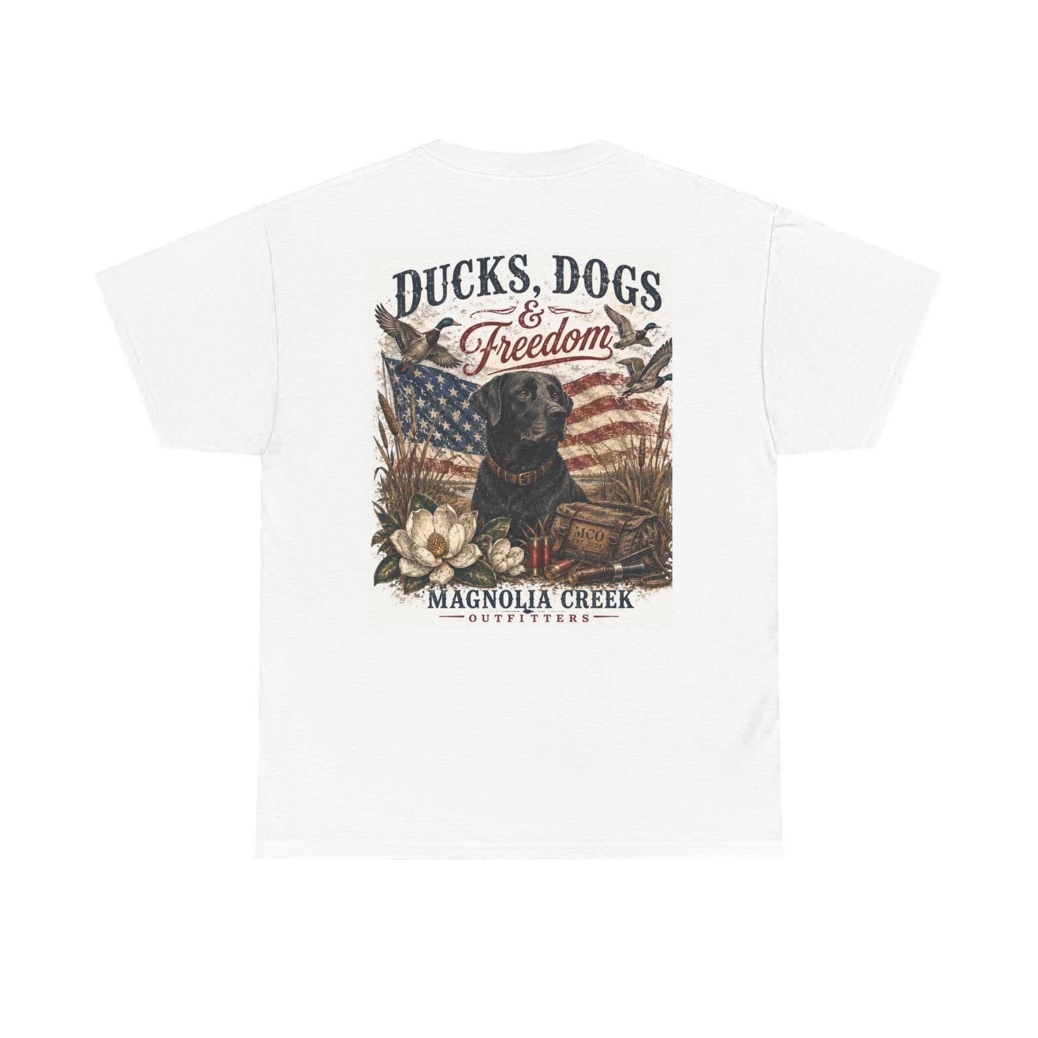 Duck Dogs and Freedom Heavy Cotton Tee