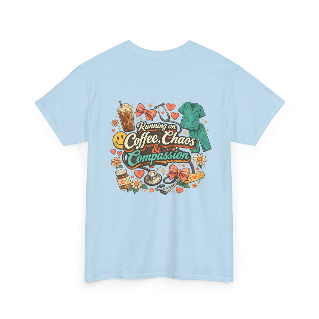 Coffee, chaos and compassion Heavy Cotton Tee
