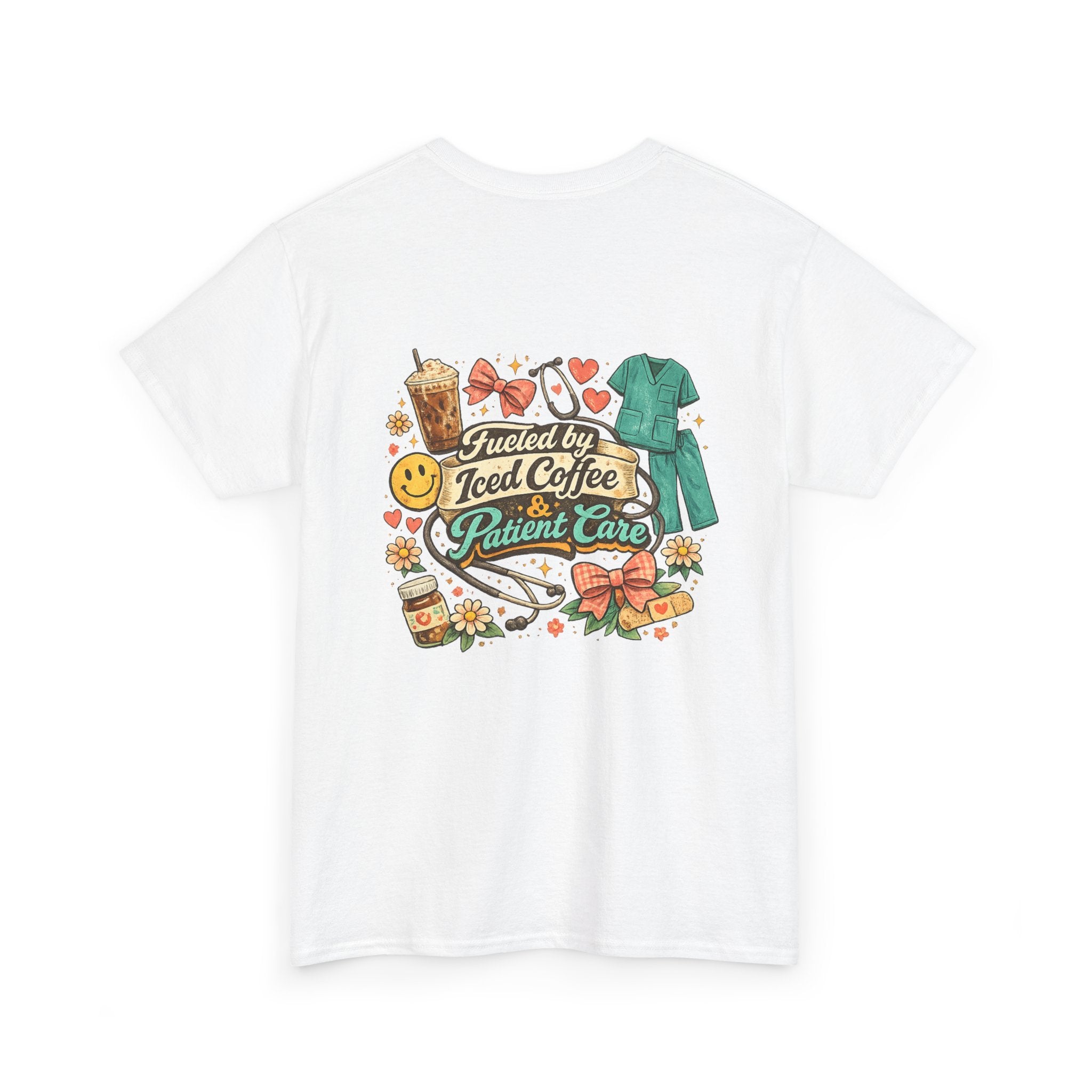 Fueled By Coffee and Care Heavy Cotton Tee
