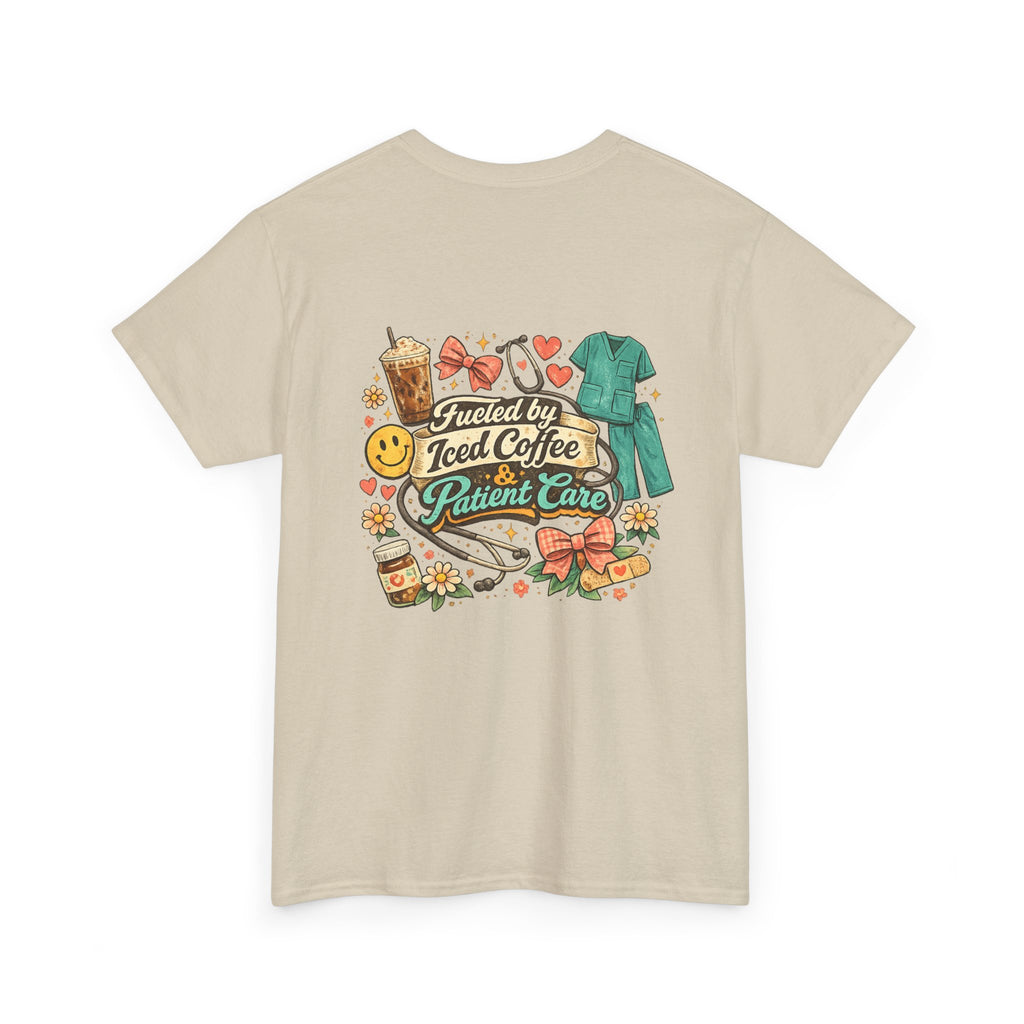 Fueled By Coffee and Care Heavy Cotton Tee