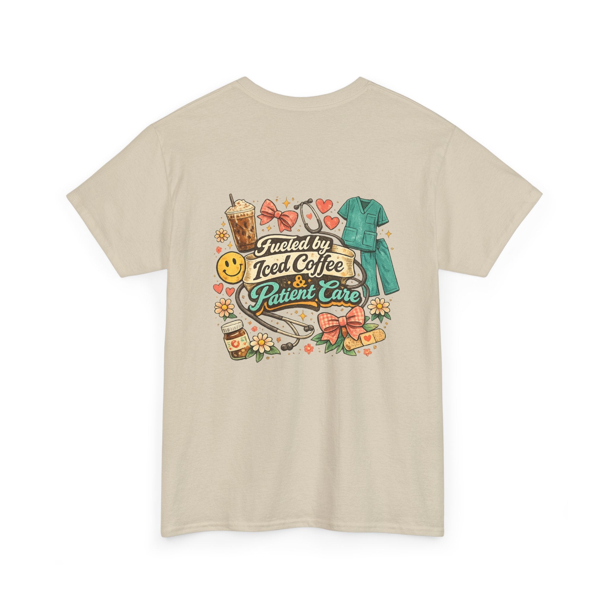 Fueled By Coffee and Care Heavy Cotton Tee