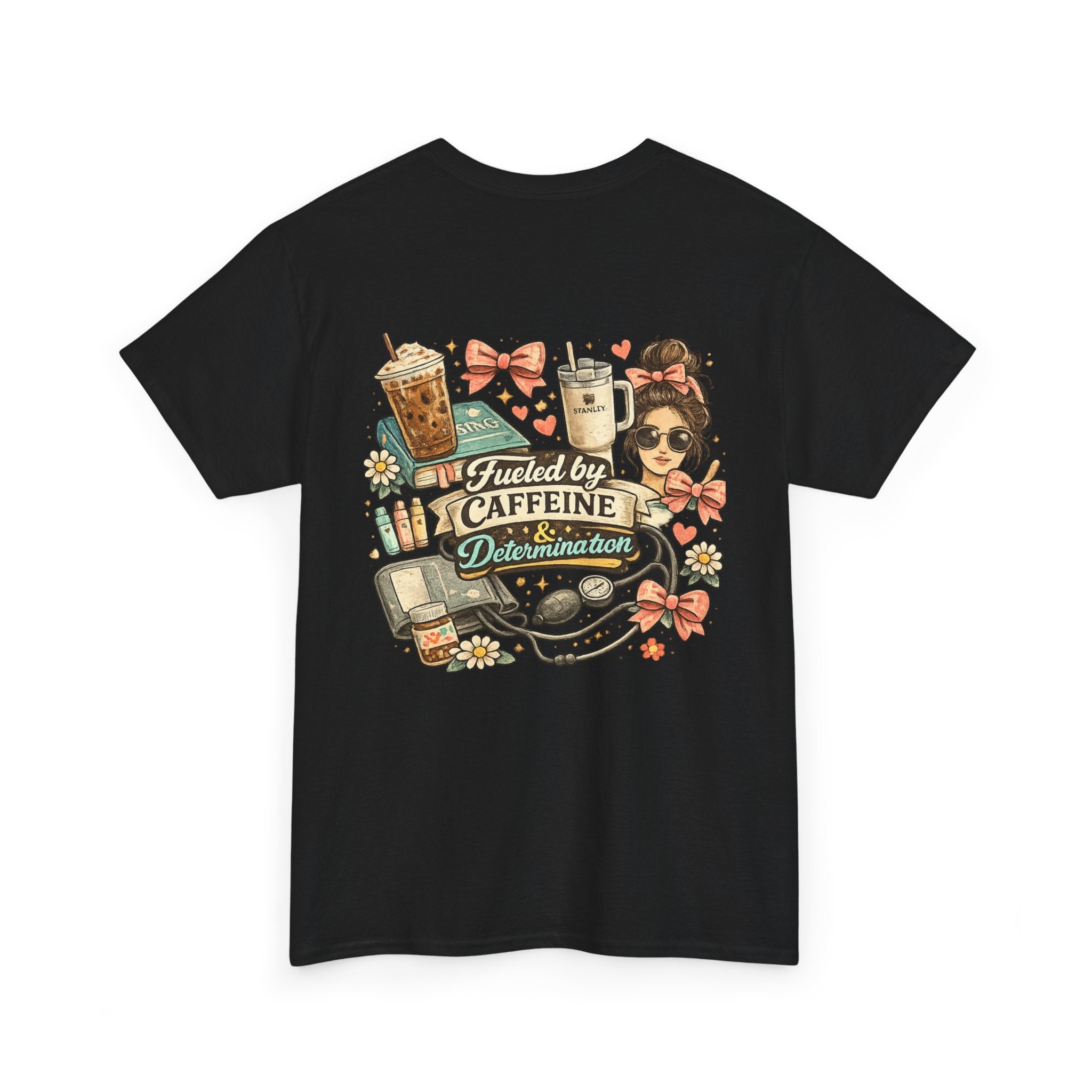 Caffeine & Determination Heavy Cotton Tee
