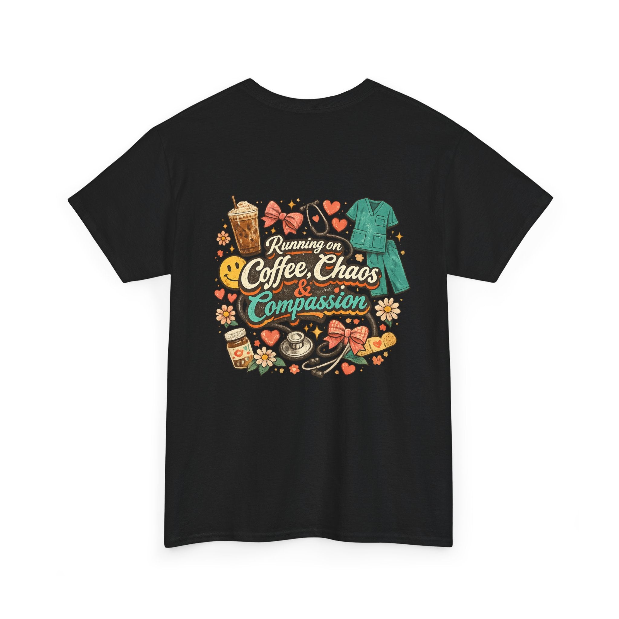 Coffee, chaos and compassion Heavy Cotton Tee