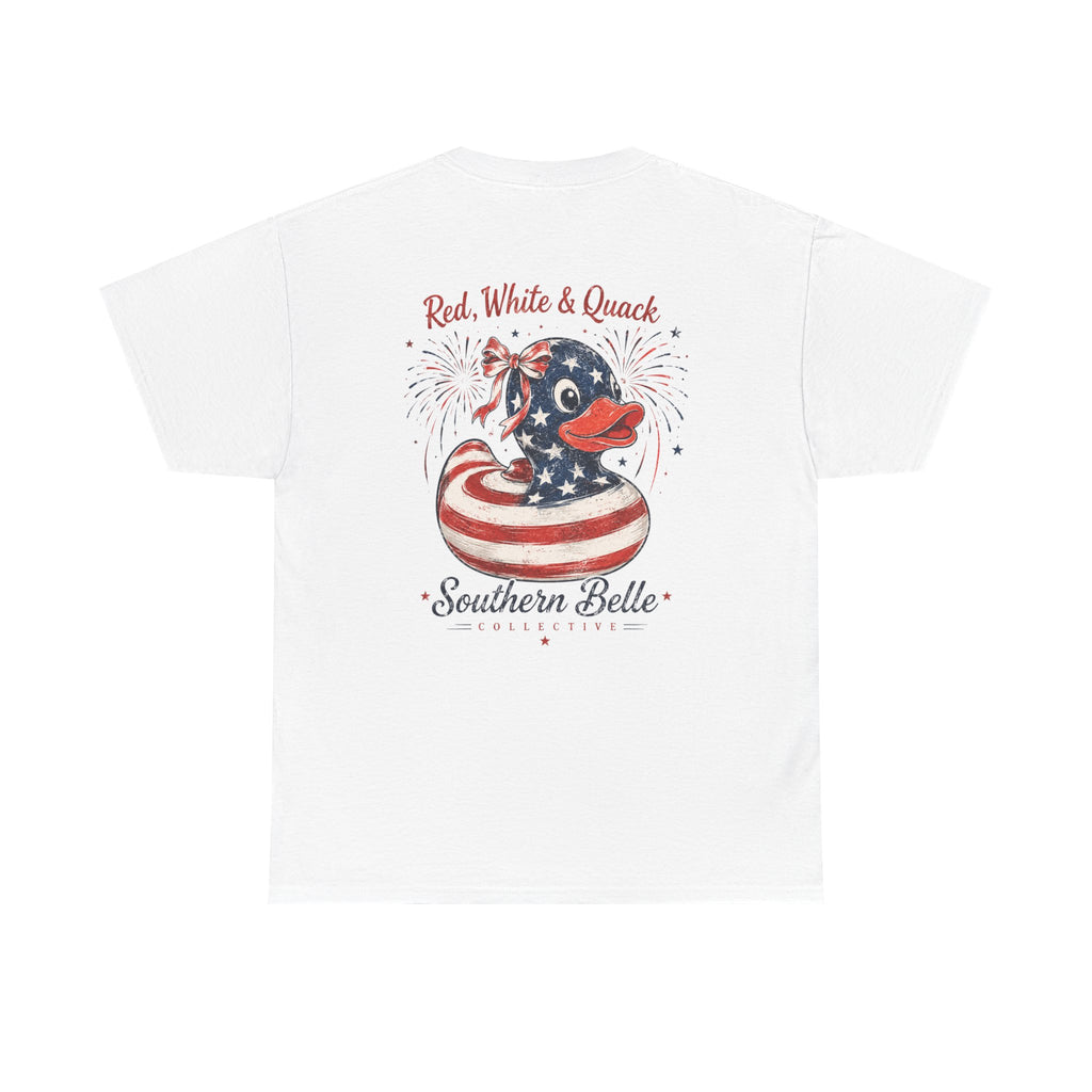 Red White & Quack Heavy Cotton Tee