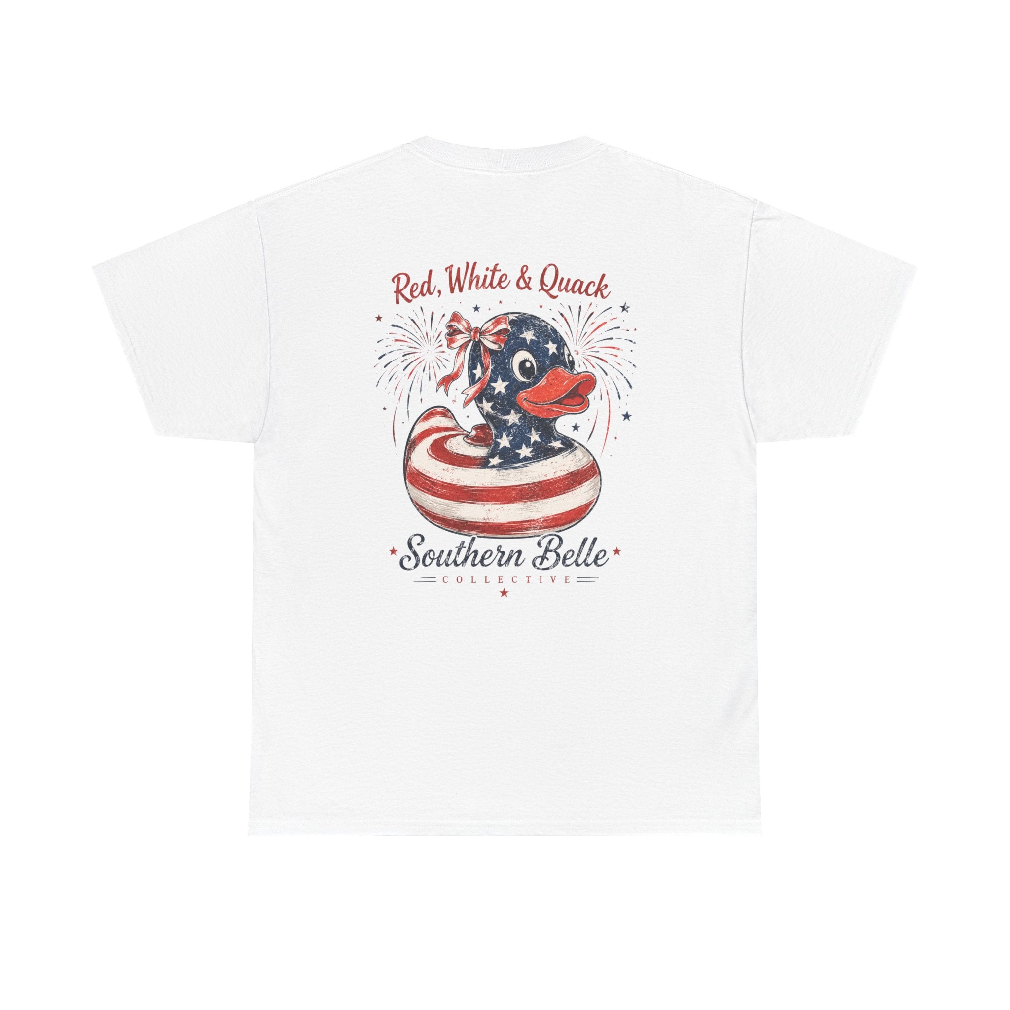 Red White & Quack Heavy Cotton Tee