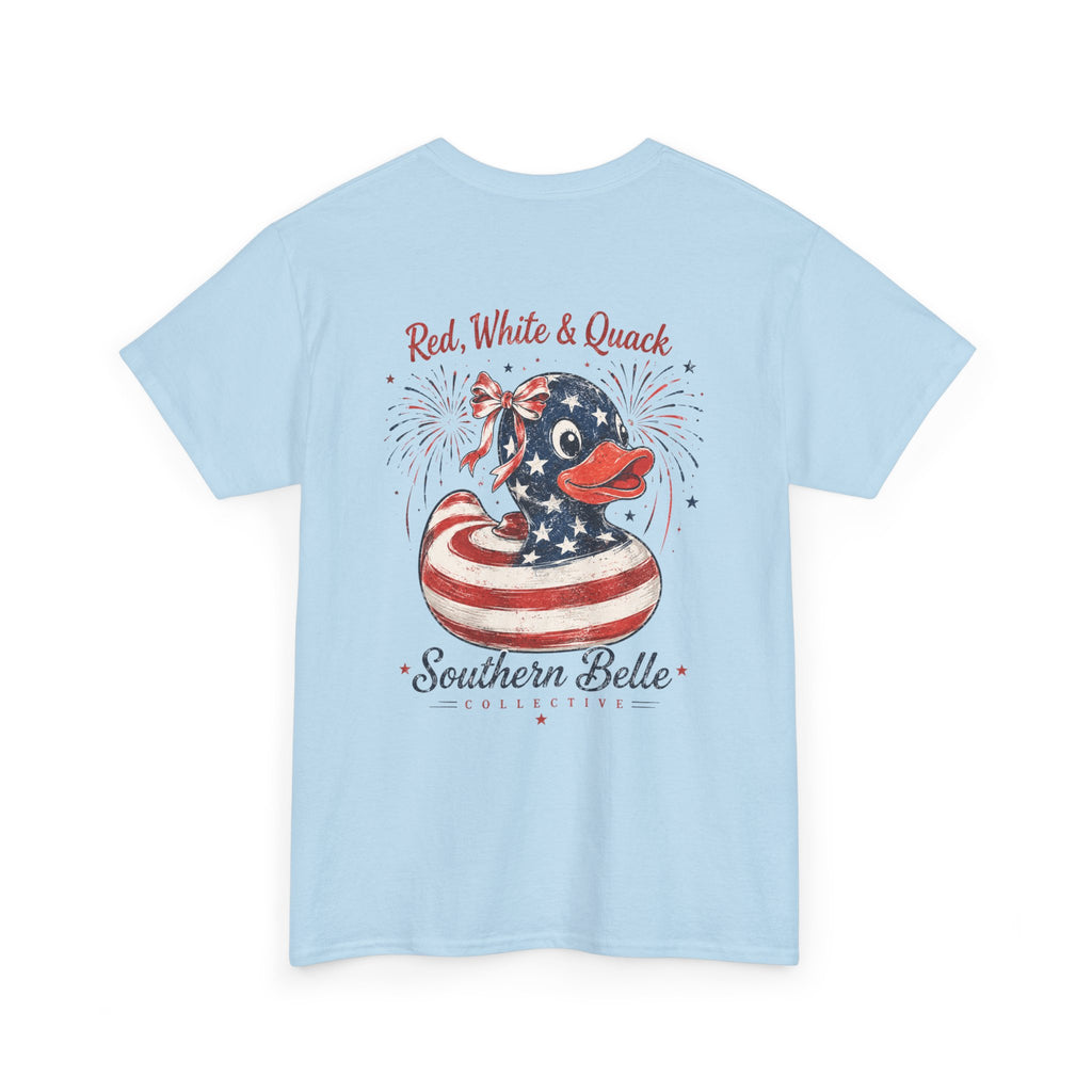 Red White & Quack Heavy Cotton Tee