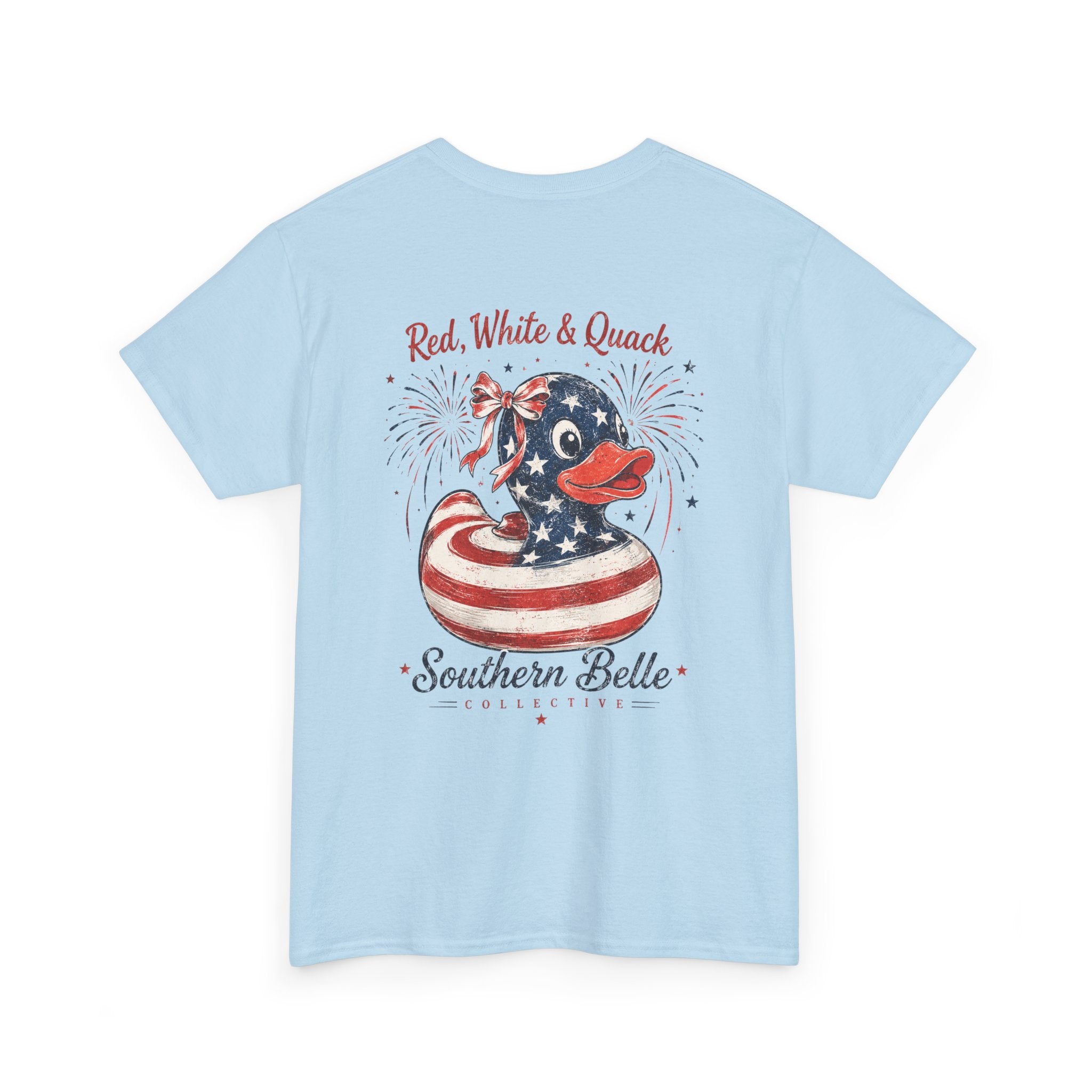 Red White & Quack Heavy Cotton Tee