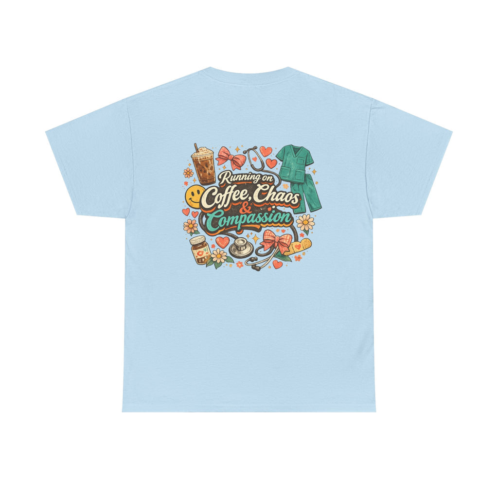 Coffee, chaos and compassion Heavy Cotton Tee