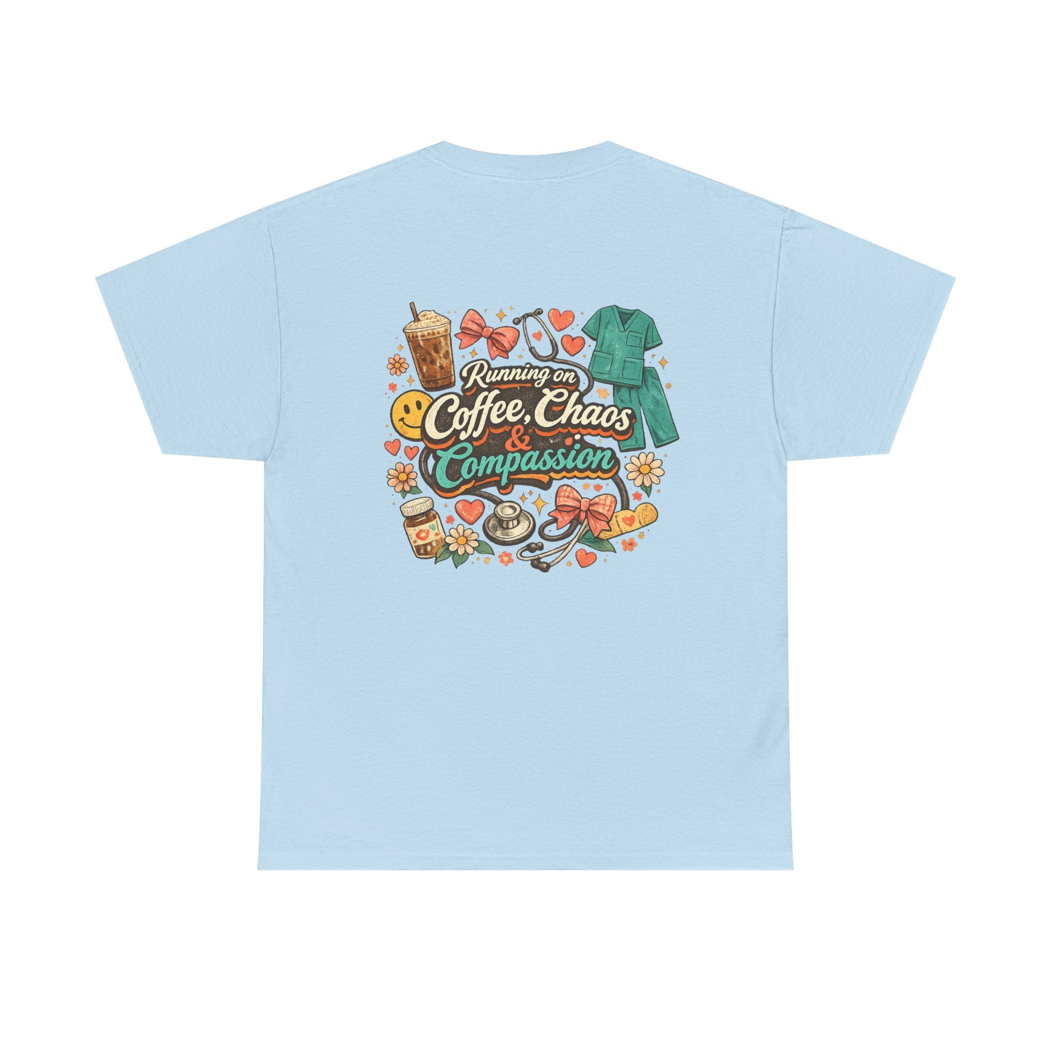 Coffee, chaos and compassion Heavy Cotton Tee