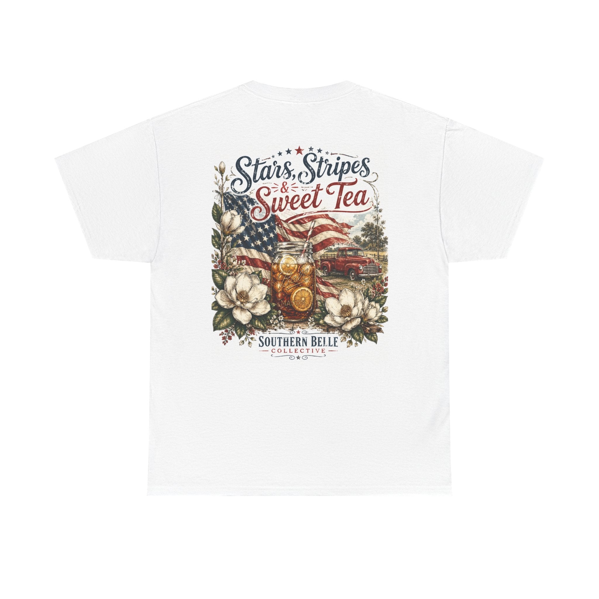 Stars Stripes and Sweet Tea Heavy Cotton Tee