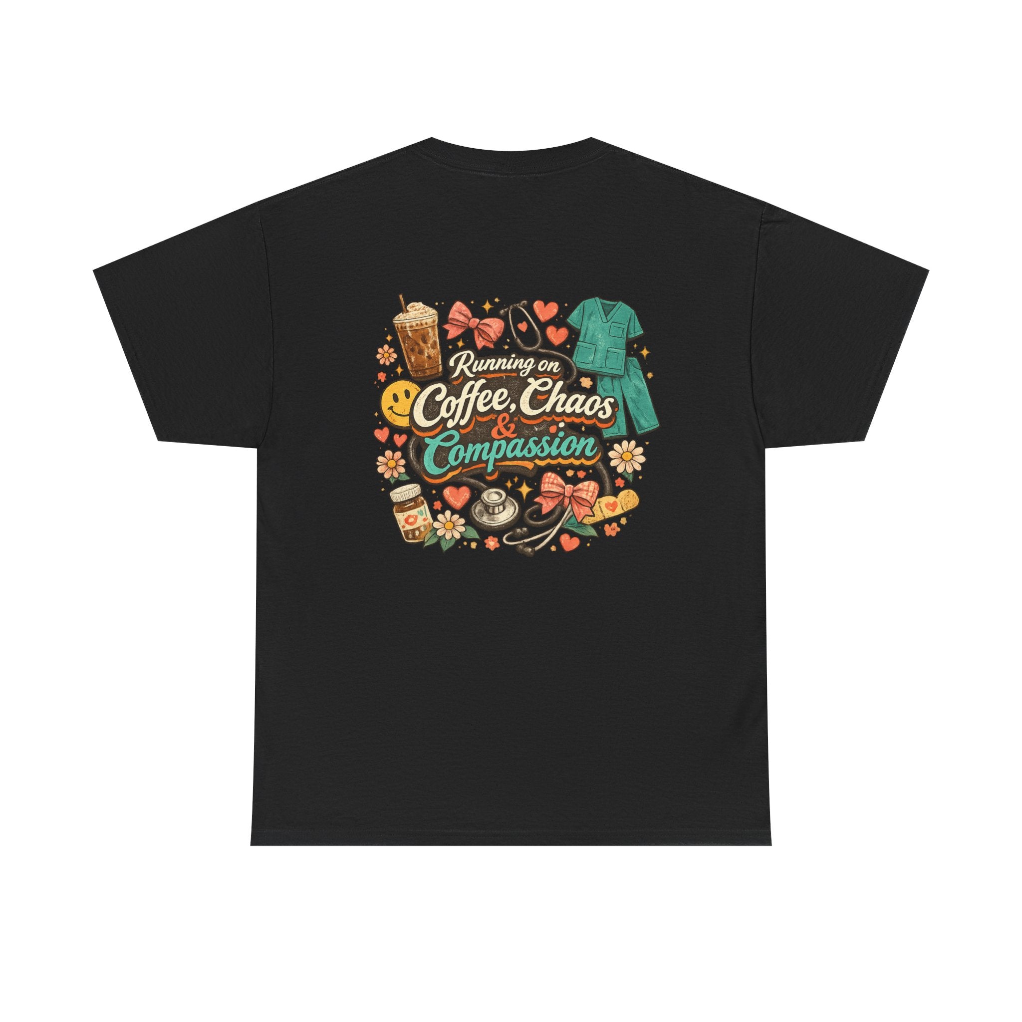 Coffee, chaos and compassion Heavy Cotton Tee