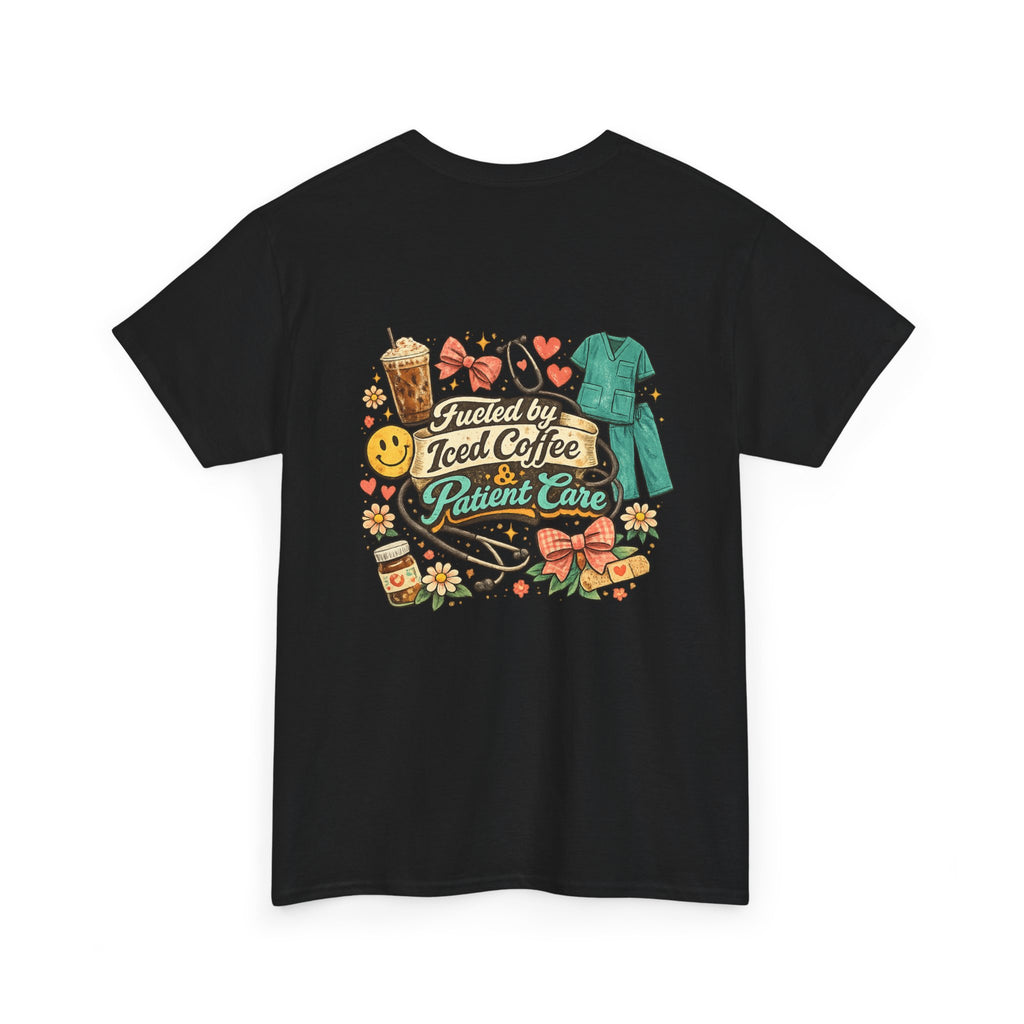 Fueled By Coffee and Care Heavy Cotton Tee